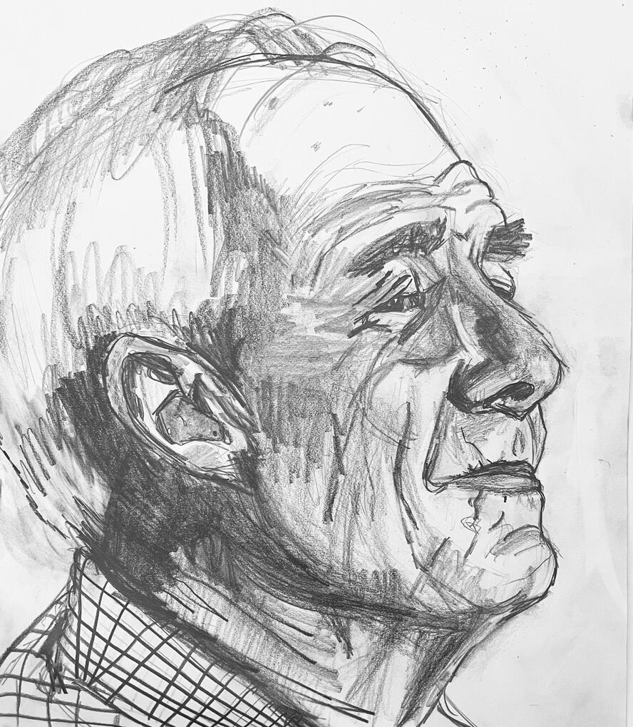Gentleman 2026, graphite on paper