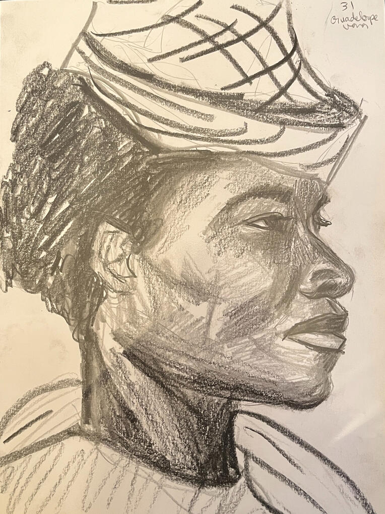 Guadeloup 2026, graphite on paper
