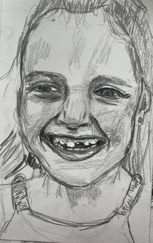 Zephyre 2026, graphite on paper