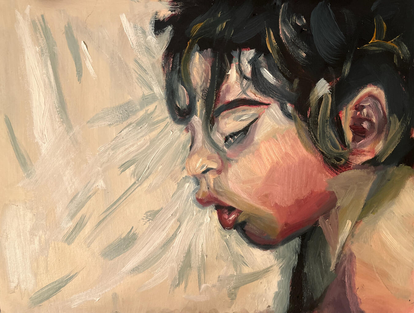 One more minute 2026 - Oil on paper