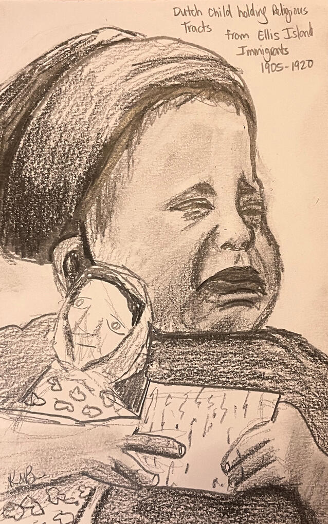 Dutch child 2026, graphite on paper